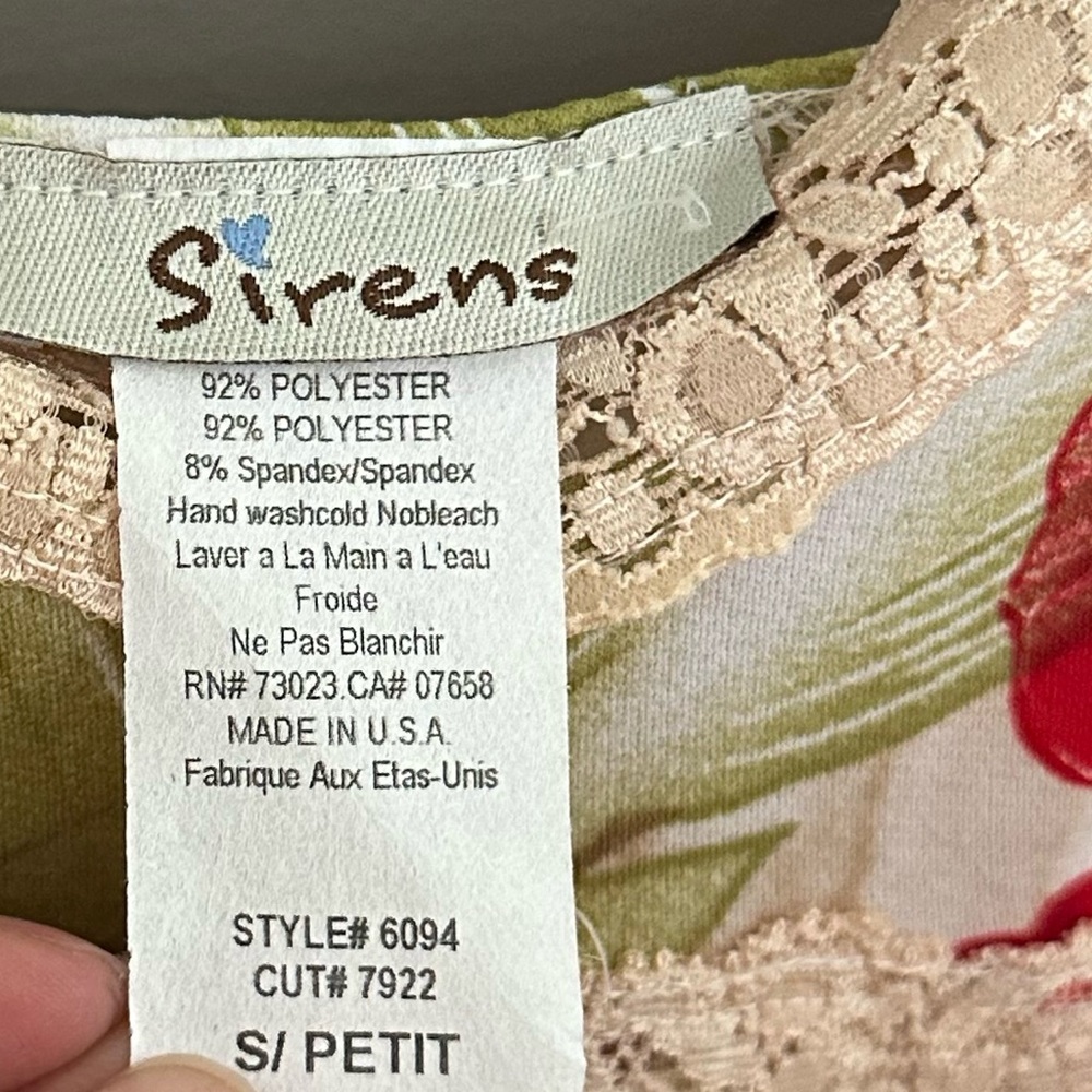Vintage Sirens Floral Slip Dress with Pink and Green Accents - Picture 10 of 10